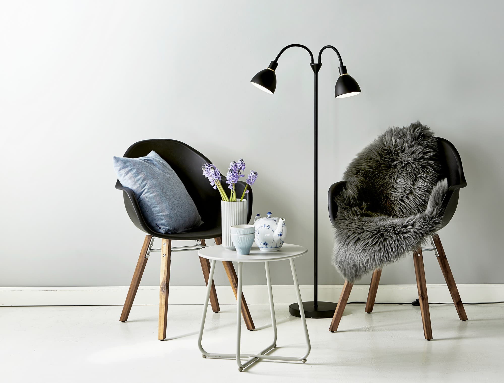 Ray Double | Floor lamp | Black