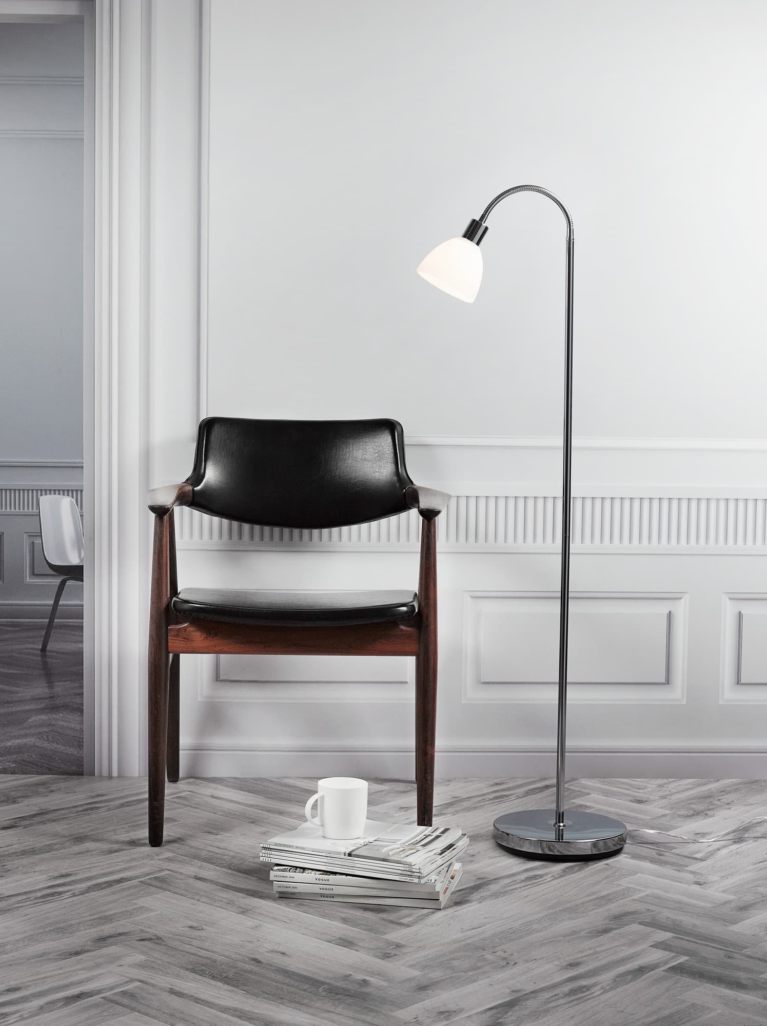 Ray Single | Floor lamp | Chrome