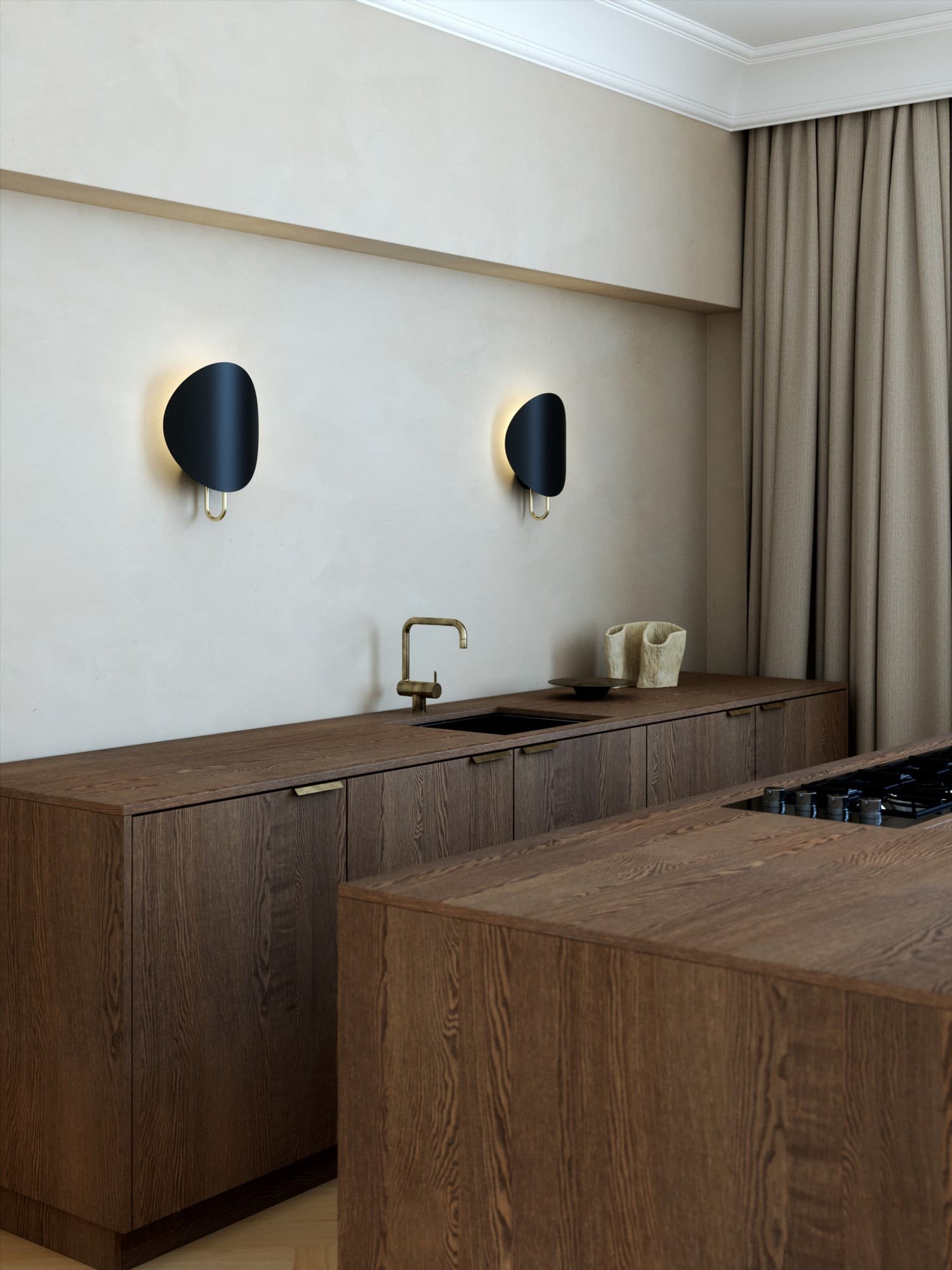 Spargo | Wall light | Black/Brass